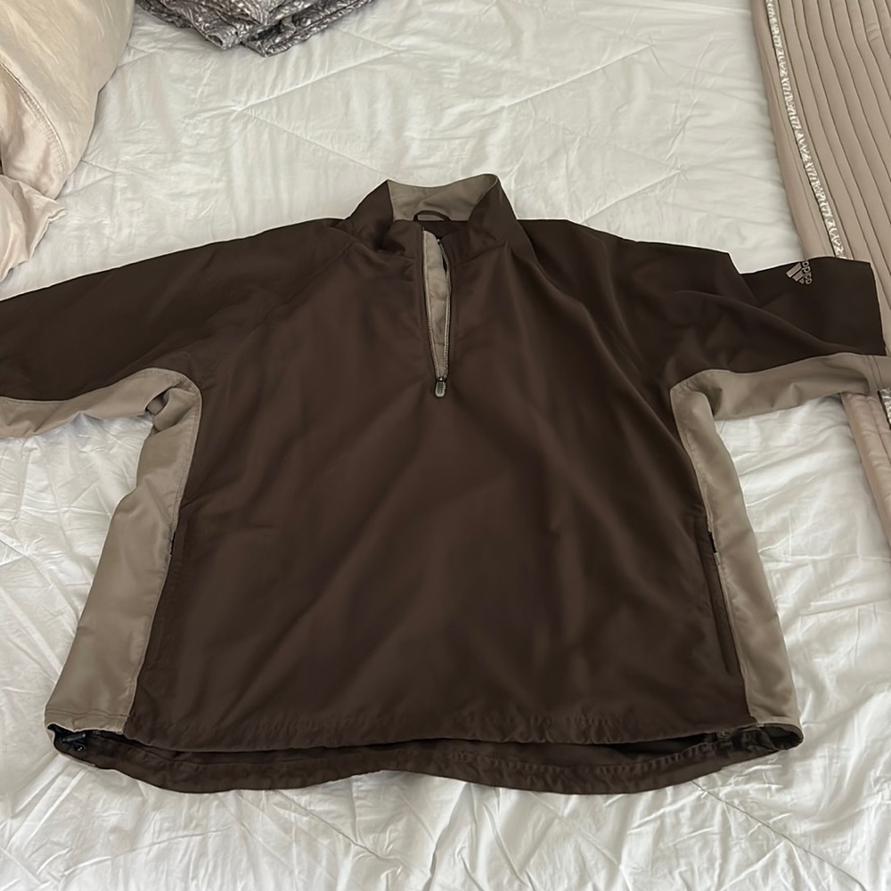 ADIDAS 3/4 short sleeve zip, size XL (its a larger XL, fits like XXL)